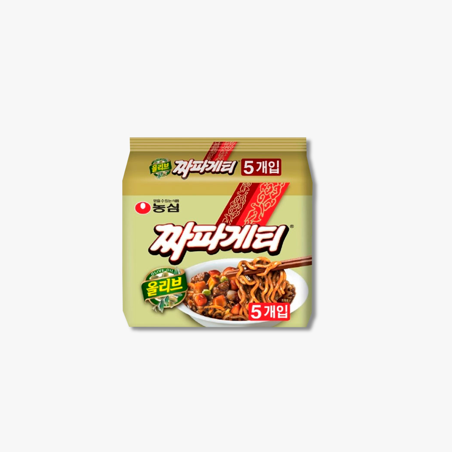 Jjapaghetti Oliva Ramen – 140g | Caja de 40 Unidades