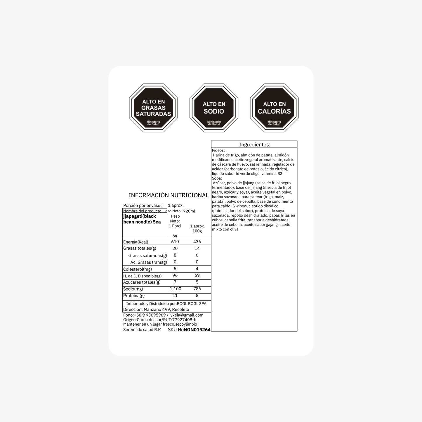 Jjapaghetti Oliva Ramen – 140g | Caja de 40 Unidades