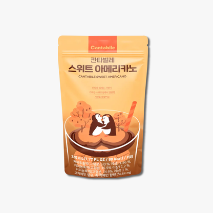 Cantabile Café Americano Dulce Coreano – 230ml × 50 Unidades