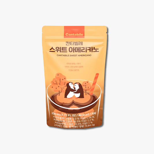 Cantabile Café Americano Dulce Coreano – 230ml × 50 Unidades