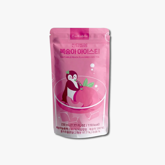 Cantabile Té Helado Coreano de Durazno – 230ml × 50 Unidades
