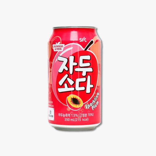 Plum Soda Soda Coreana de Ciruela – 350ml × 24 Unidades