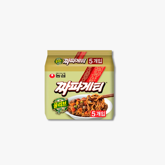 Jjapaghetti Oliva Ramen – 140g | Caja de 40 Unidades