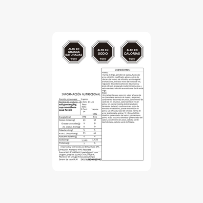 Sarigomtang Ramen en Vaso – 111g | Caja de 16 Unidades
