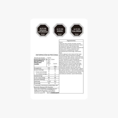 Jjapaghetti Oliva en Vaso – 123g | Caja de 16 Unidades