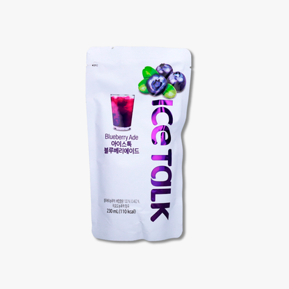 Ice Talk ade coreano arandano importado de corea 230ml pouch caja 50 unidades Bogl Bogl