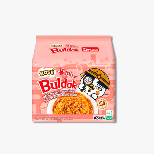 Buldak ramen coreano picante rose importado de corea 140g bolsa caja 32 unidades Bogl Bogl
