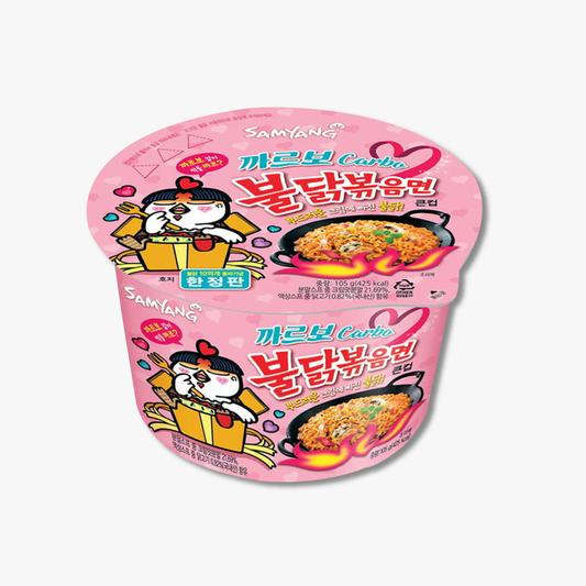 Buldak Carbonara Bokkeum Myeon en Vaso – 105g × 16 Unidades