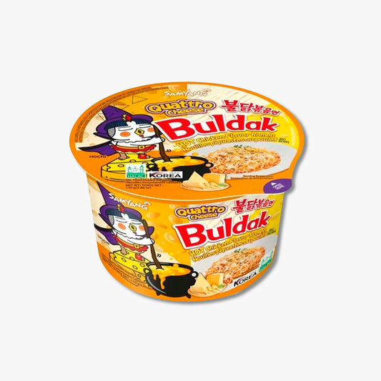 Buldak 4 Quesos Bokkeum Myeon en Vaso – 110g × 16 Unidades